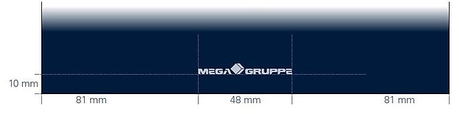 Sonderdarstellung Logo MEGA Gruppe ohne Leitbild in Fußzeile DIN A4
