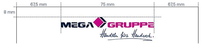 Darstellung Logo MEGA Gruppe mit Leitbild in Kopfzeile DIN A4